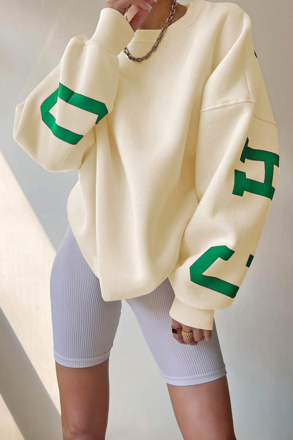 Modern Letter Graphic Sweatshirt