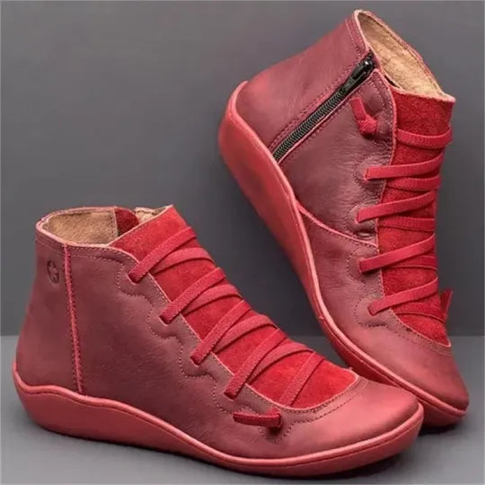 Women’s Lace-Up Side Zip Ankle Boots