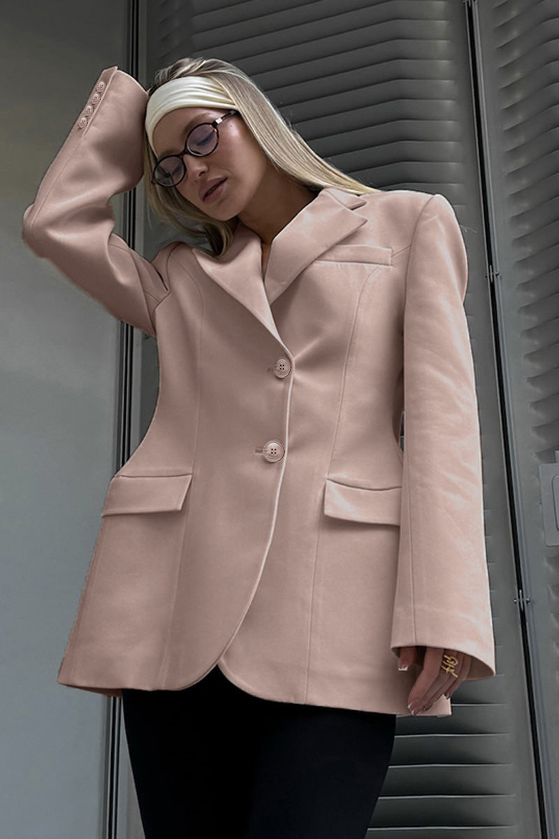 Modern V-Neck Cinched Spring Blazer