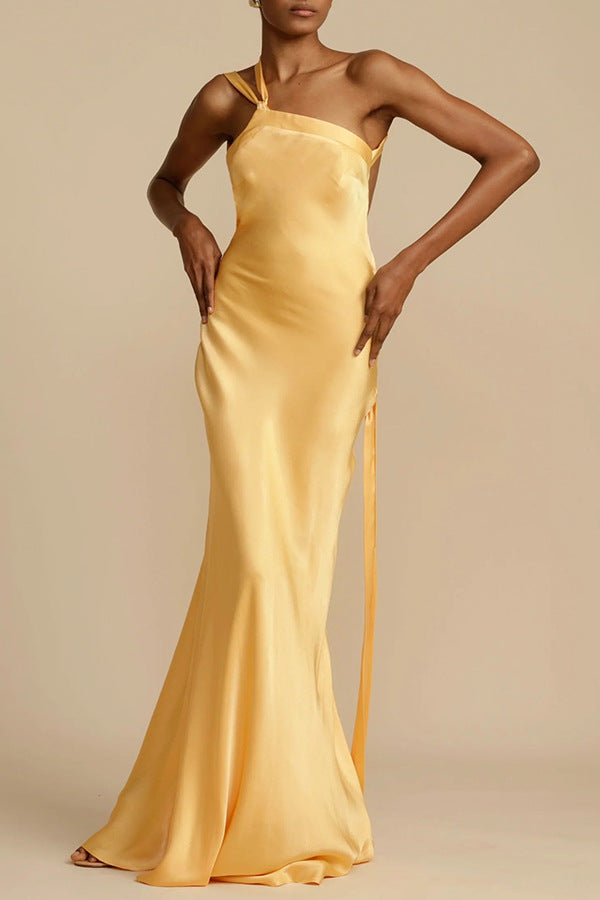 Silhouette Grace Fitted One-Shoulder Dress