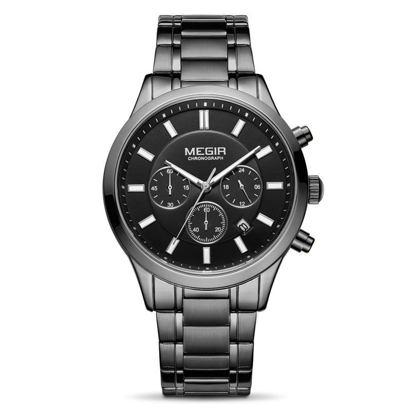 Men's Stainless Steel Sport Chronograph Watch