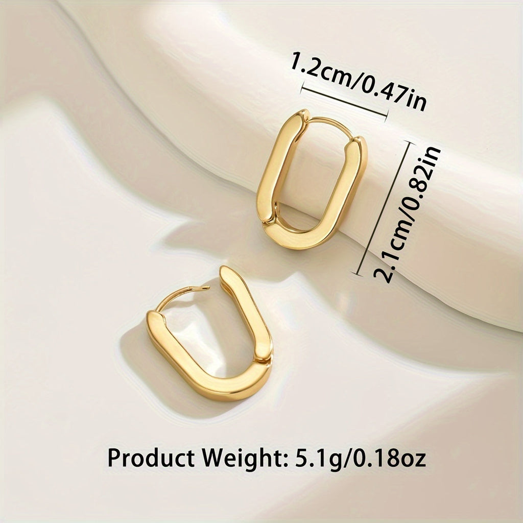 18K Yellow Gold Geometric Hoop Earrings – Limited Edition Elegance Collection