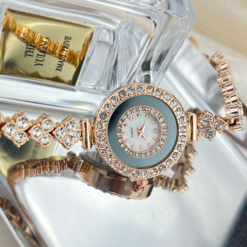 Marvella Women's Round Dial Crystal Watch