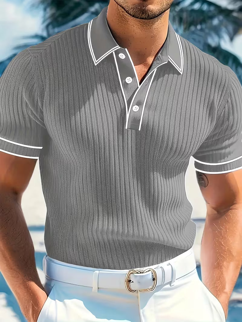 Logan - Color-Blocked Short Sleeve Polo Shirt