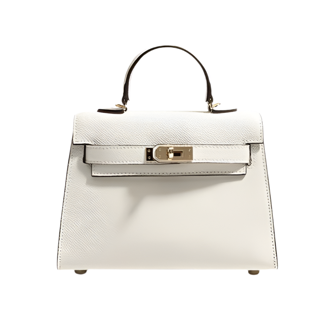 Fiorenza Top Handle Flap Vegan Leather Handbag - Compact Crossbody with Detachable Strap