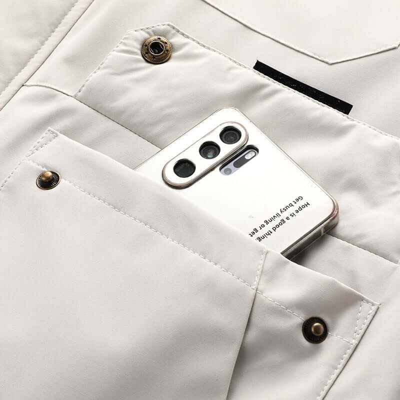 Men’s Hooded Utility Jacket with Flap Pockets