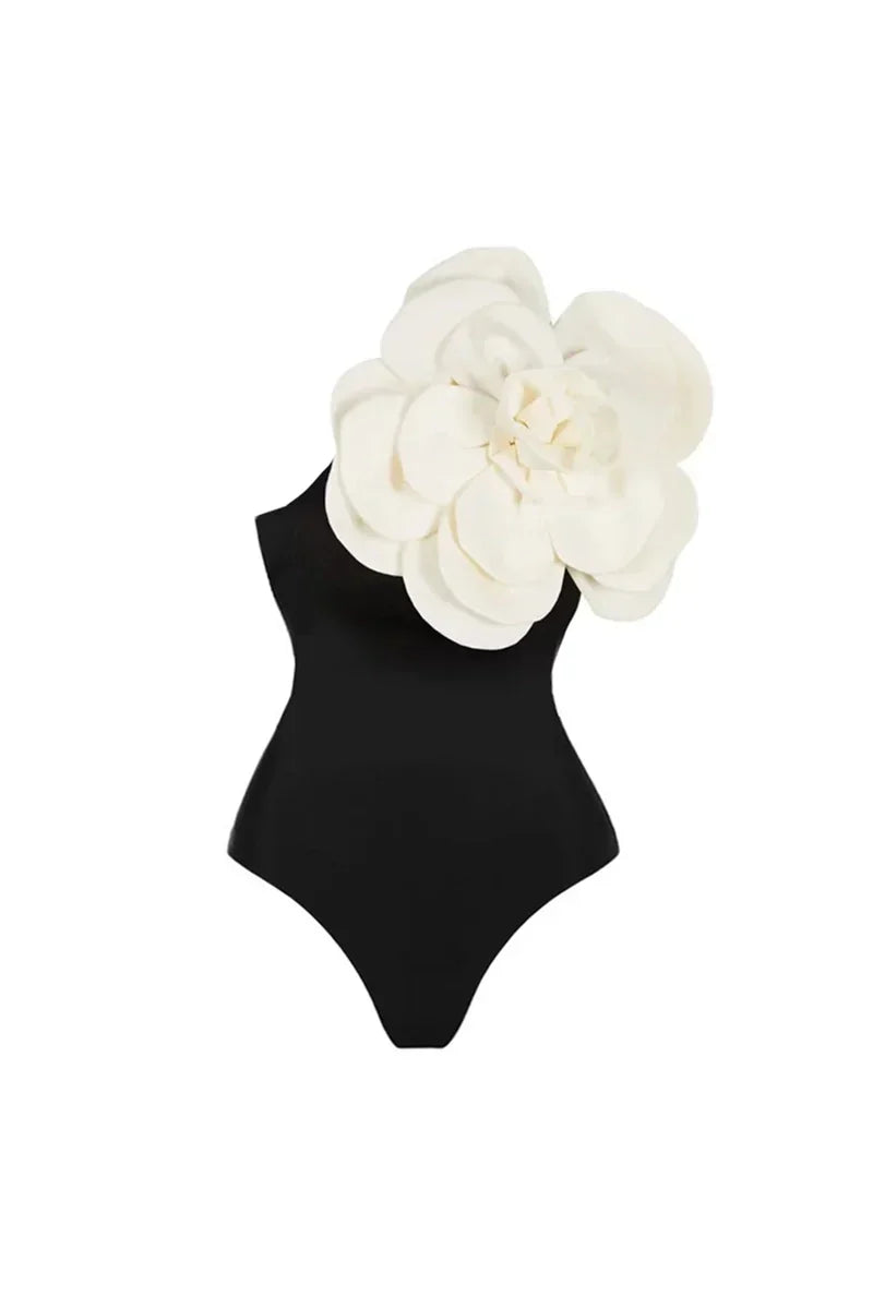 3D Flower One-Piece Swimwear