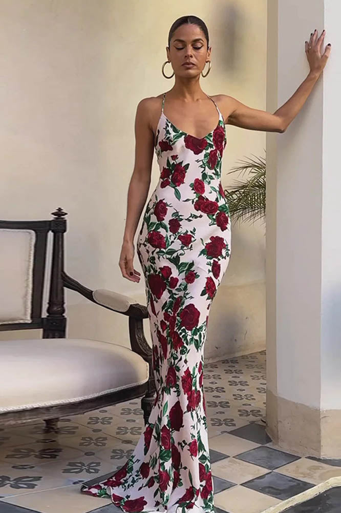 Whispers of Spring Flower V-Neck Dress
