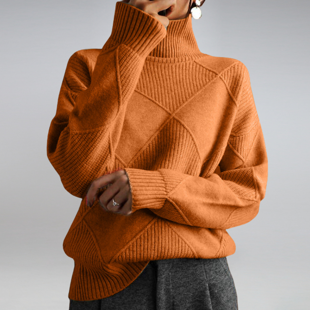 Women's Textured Knit Crew Neck Sweater