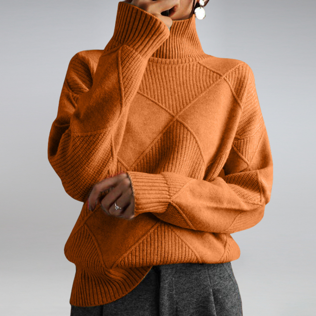 Women's Textured Knit Crew Neck Sweater