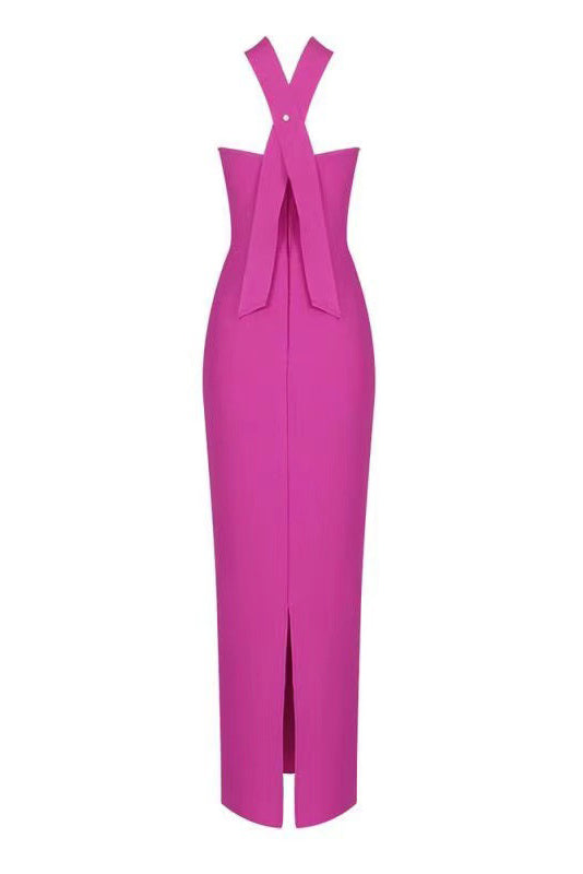 Holly Maxi-Length Dress Rose Red