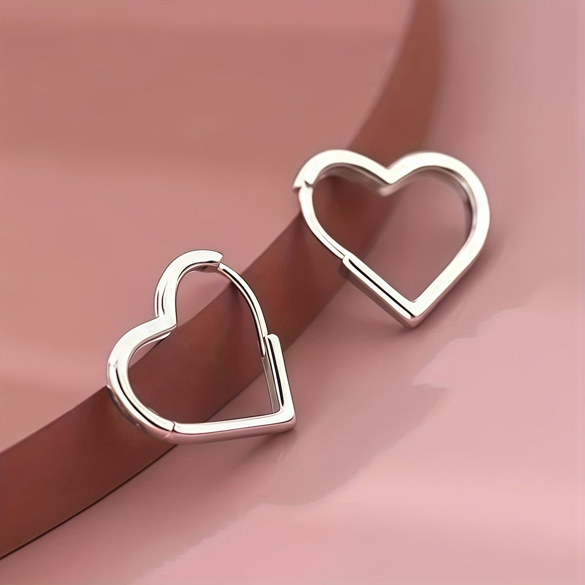 Gold Stainless Steel Heart Earrings Exclusive Collection