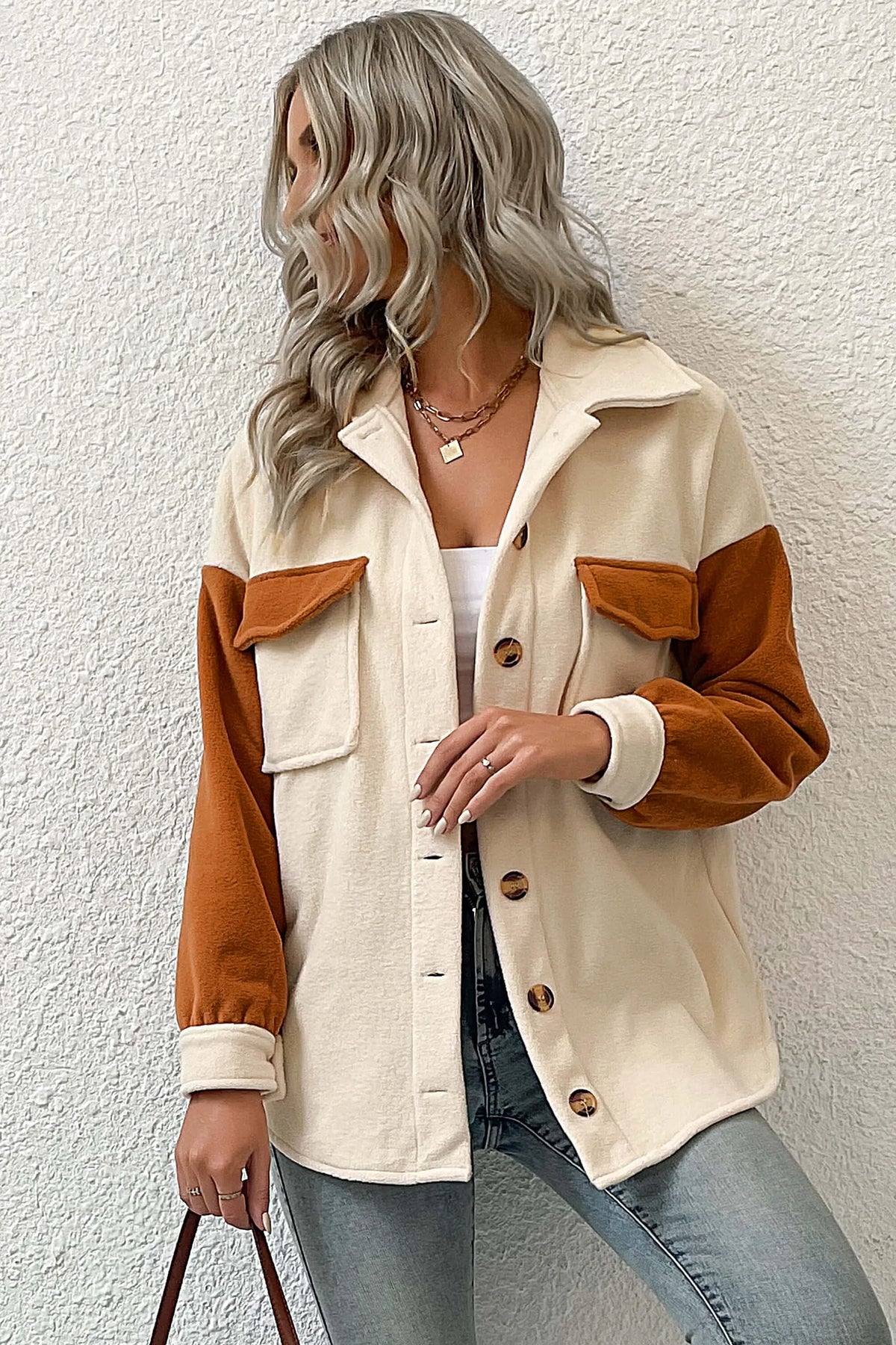 Modern Down To Cuddle Cozy Shacket Cream