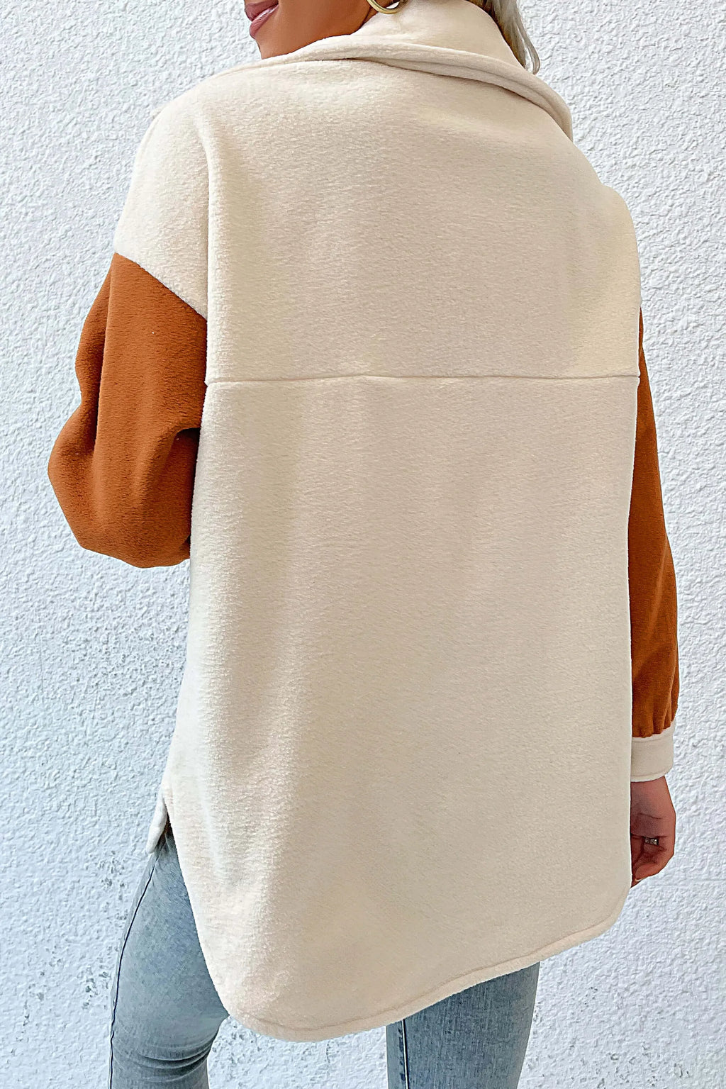 Modern Down To Cuddle Cozy Shacket Cream