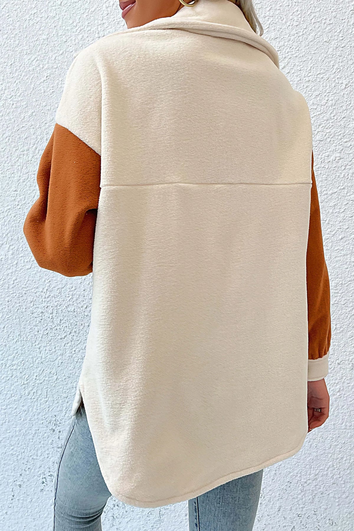 Modern Down To Cuddle Cozy Shacket Cream