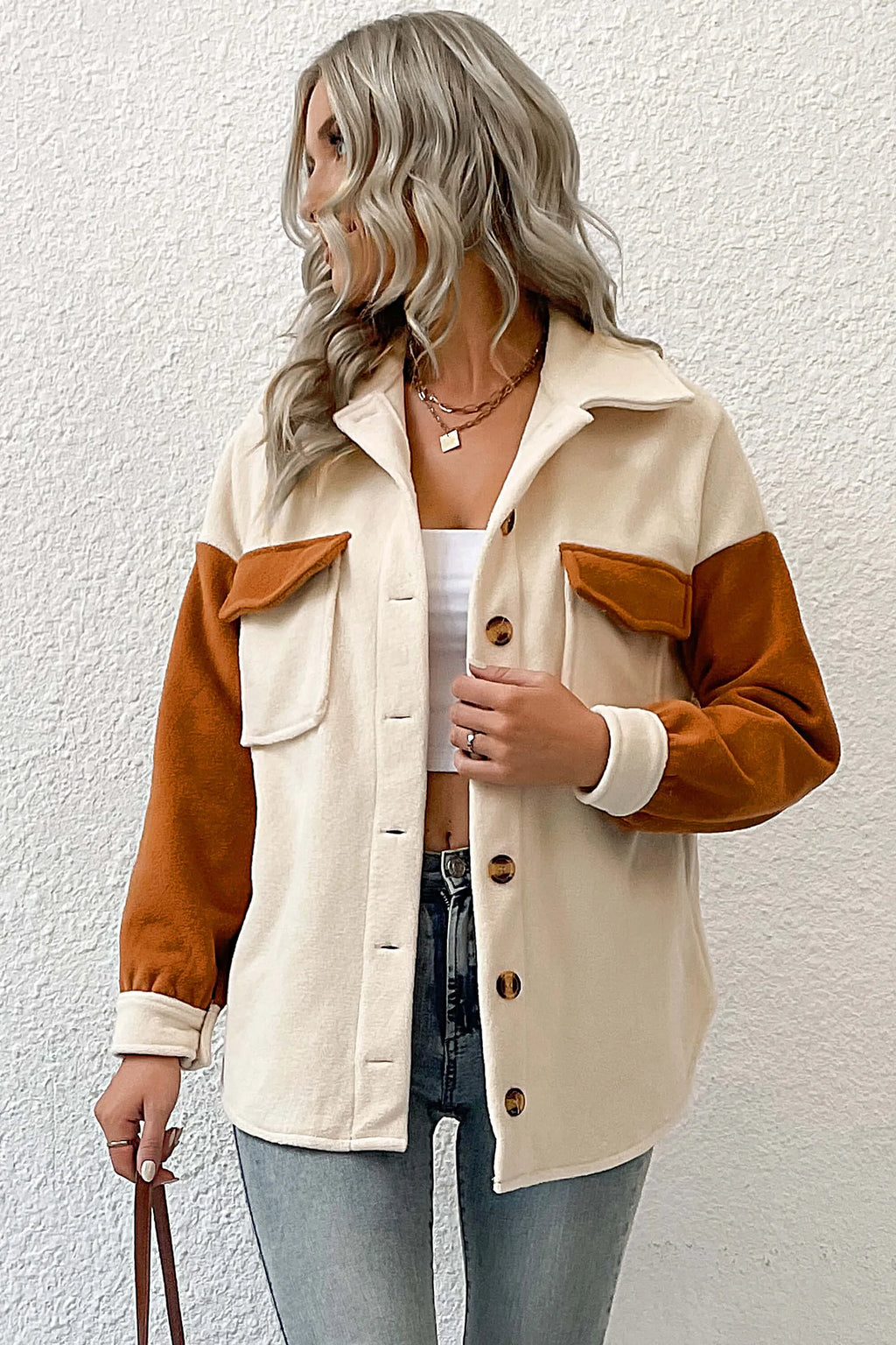 Modern Down To Cuddle Cozy Shacket Cream