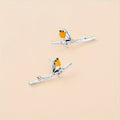 Cartoon Bird Fine Gold Earrings - Limited Edition Collection
