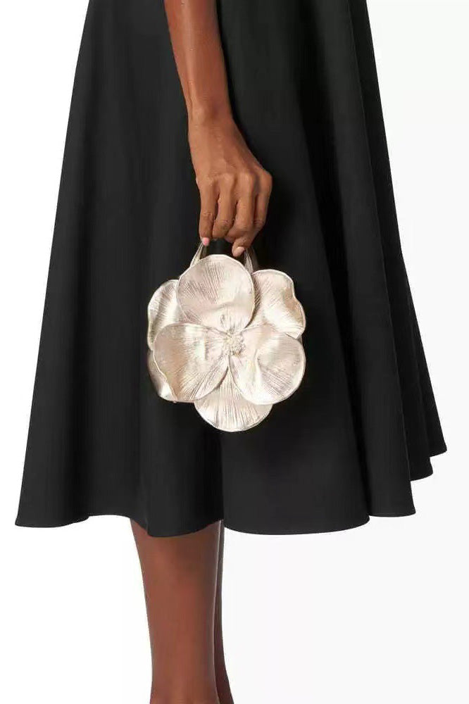 Flower PU Leather Handbag