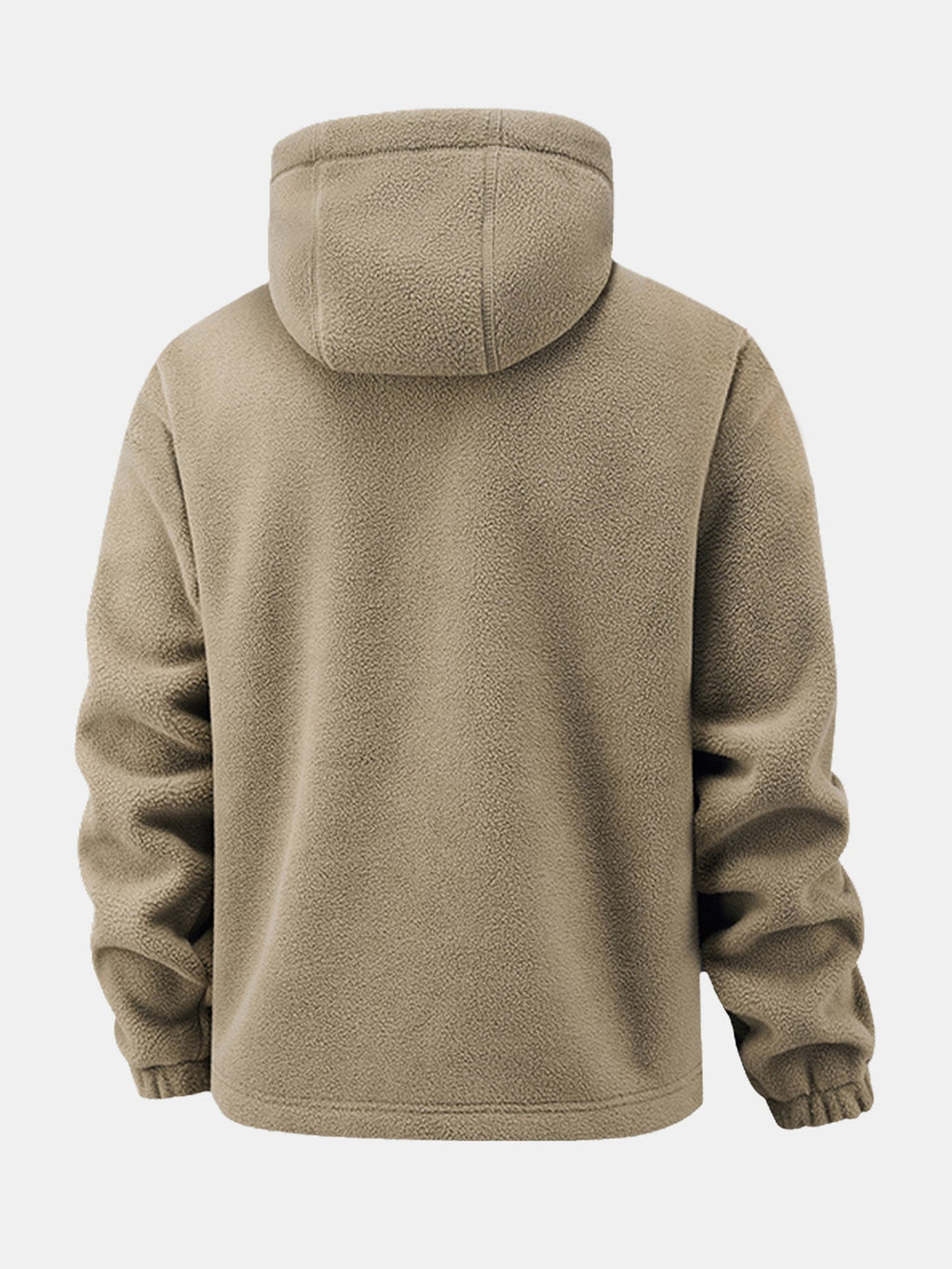 Men's Hooded Polar Fleece Jacket – Warm Full Zip Outdoor Layer with Zipped Pockets for Autumn and Winter