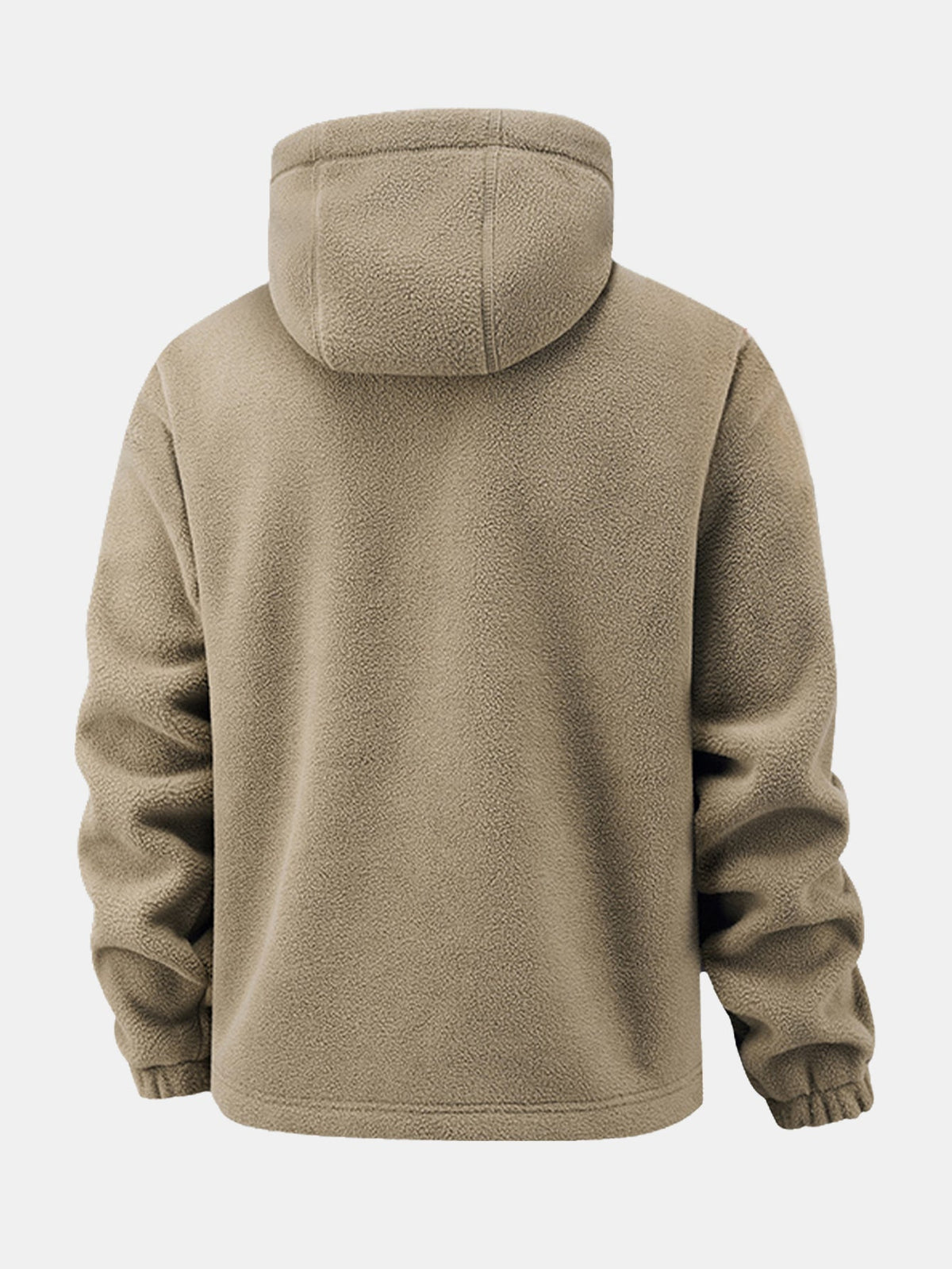 Men's Hooded Polar Fleece Jacket – Warm Full Zip Outdoor Layer with Zipped Pockets for Autumn and Winter