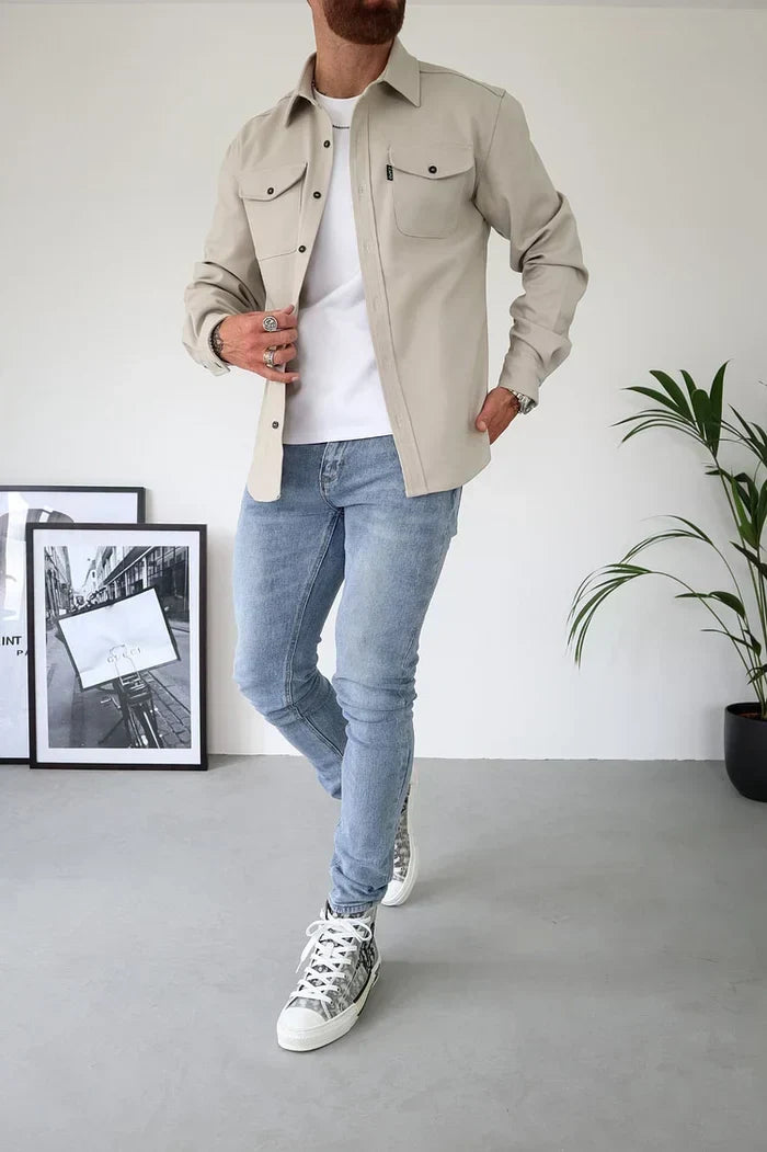 Shirt Jacket with Button Front