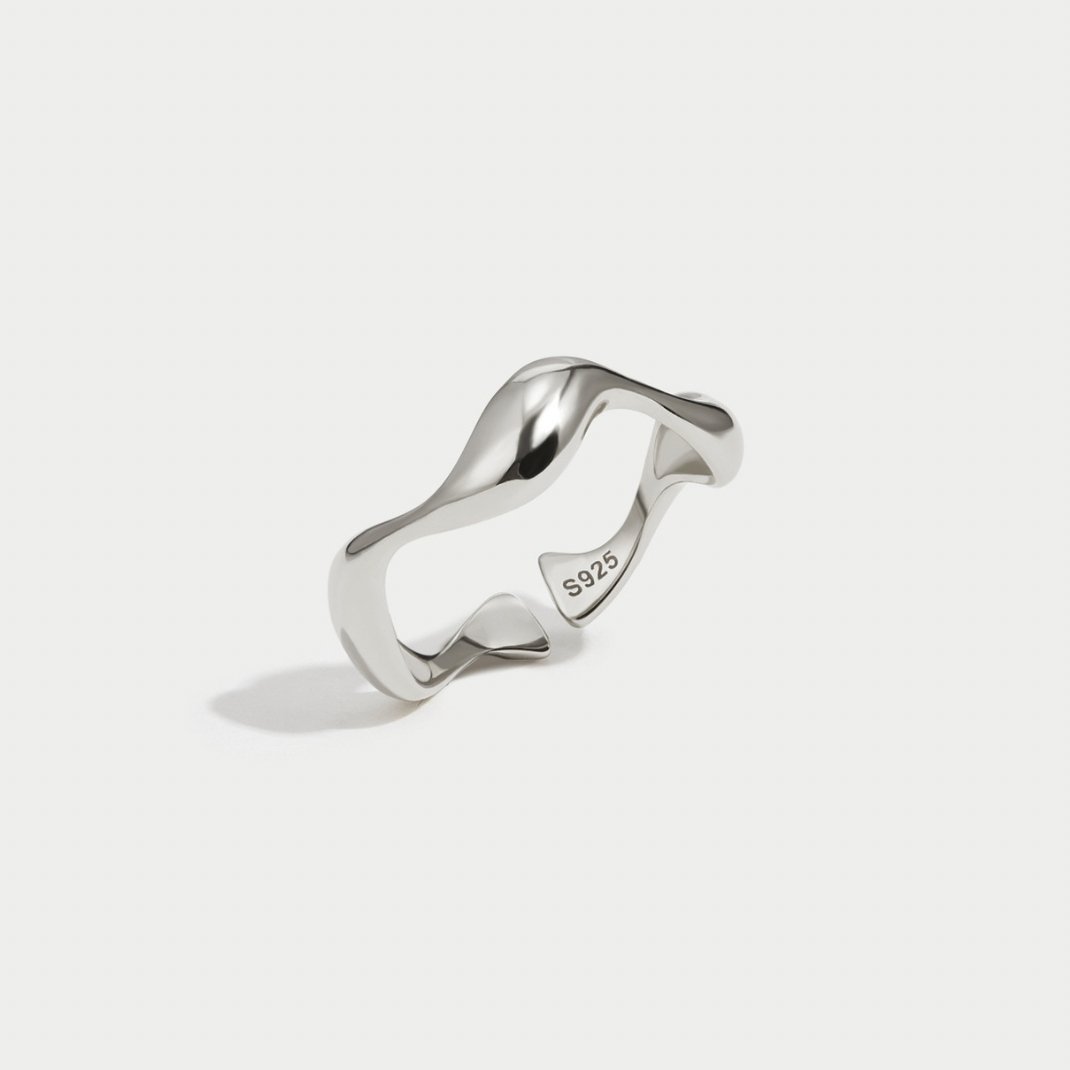 Ione Adjustable Silver Ring