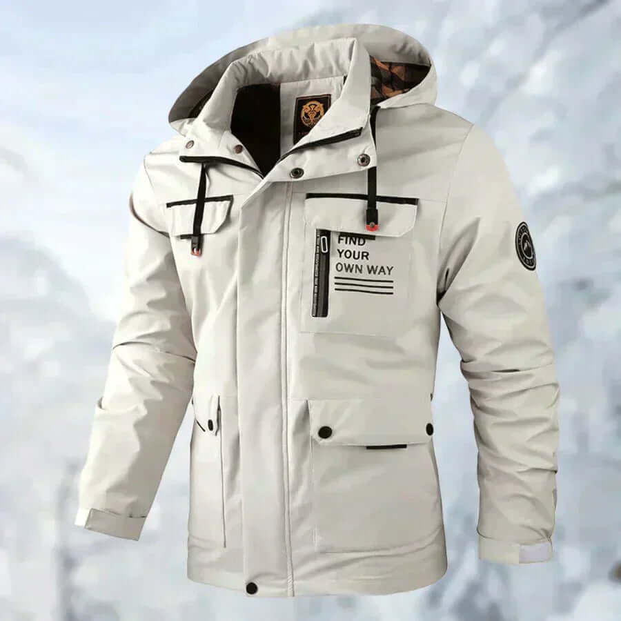 Men’s Hooded Utility Jacket with Flap Pockets
