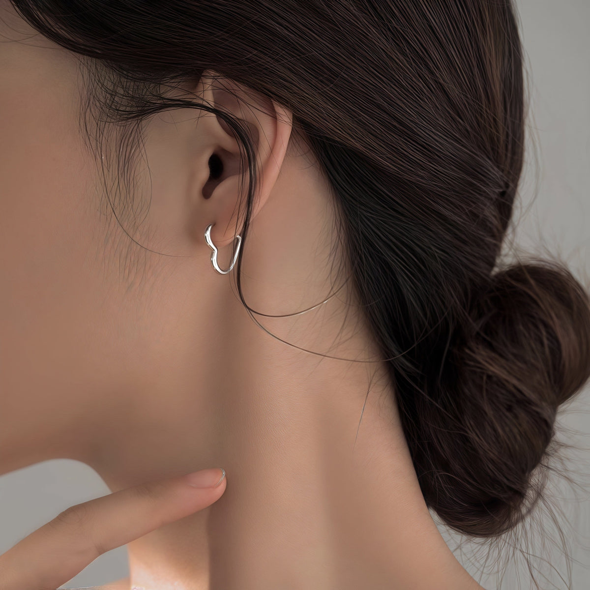 Gold Stainless Steel Heart Earrings Exclusive Collection