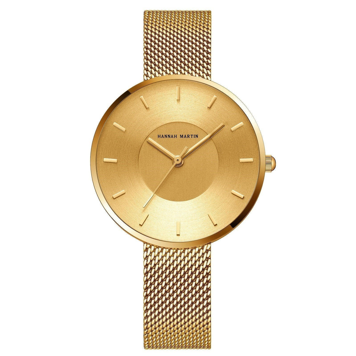 Women's Minimalist Mesh Watch with Slim Case and Clear Easy-Read Dial