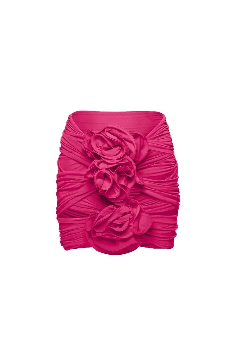 3D Flower Cut-Out Strappy Swimwear Set