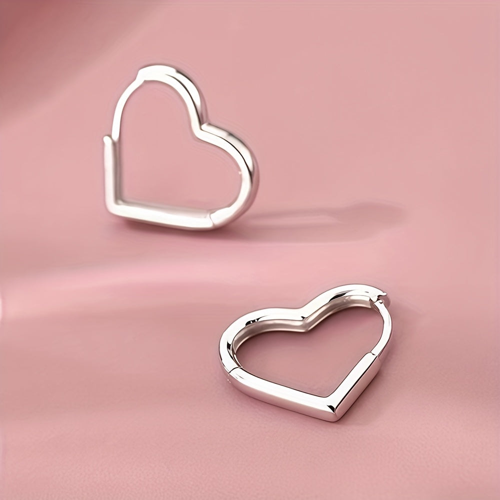 Gold Stainless Steel Heart Earrings Exclusive Collection