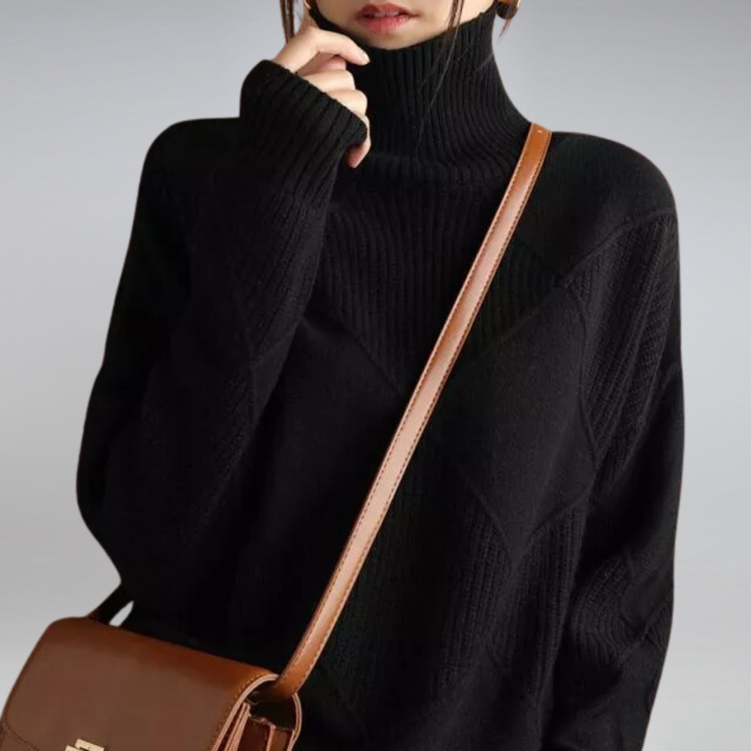 Women's Textured Knit Crew Neck Sweater
