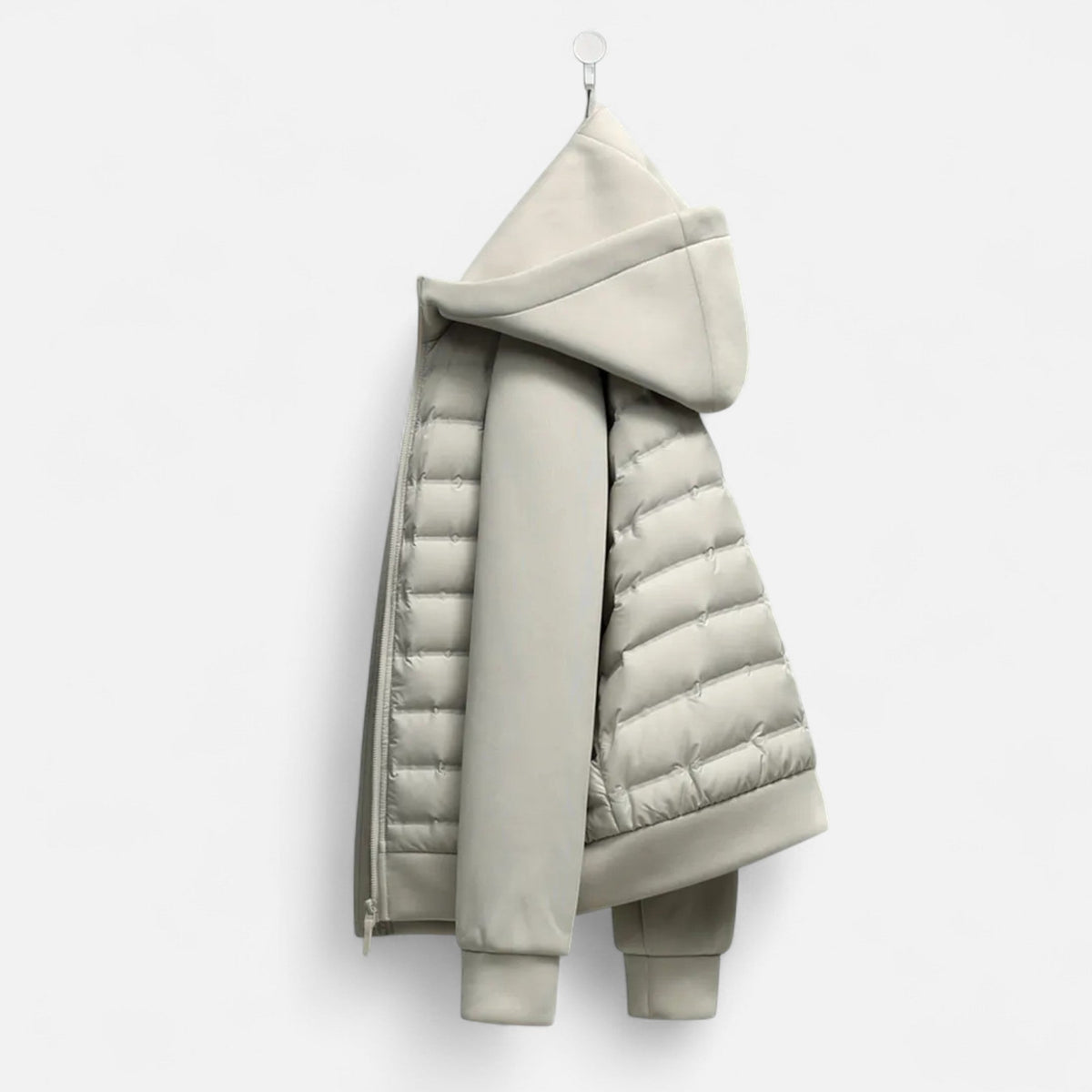 Men's Hooded Quilted Zip-Up Jacket