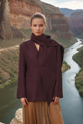 Modern Loose Shawl Ribbon Suit Jacket