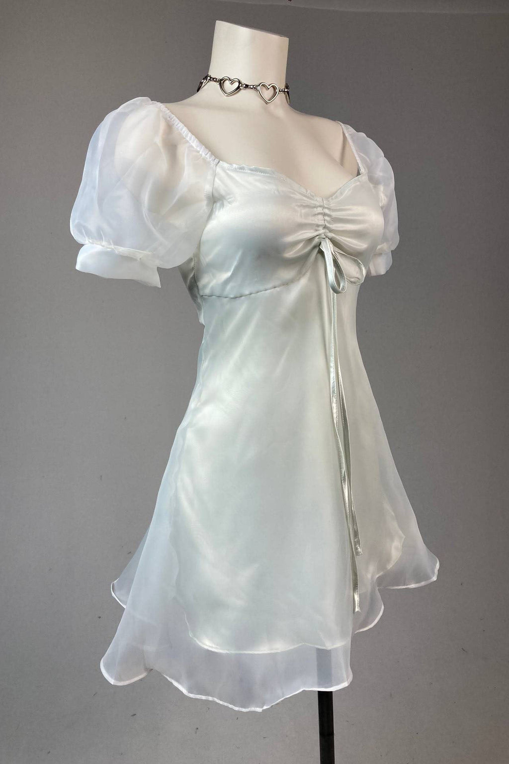 Modern Puff Sleeve Sheer Princess Dress