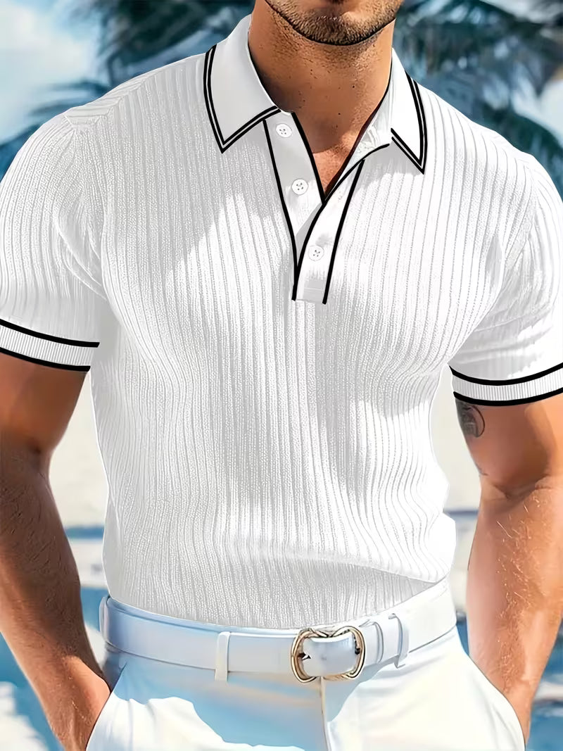 Logan - Color-Blocked Short Sleeve Polo Shirt