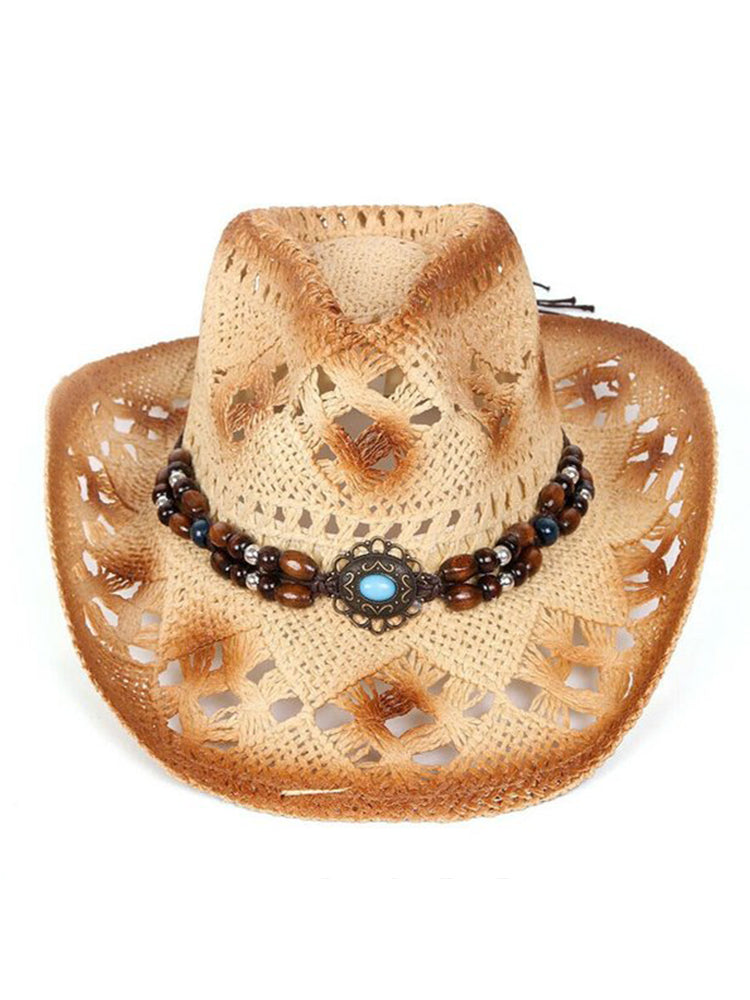 Western Retro Straw Hollow Hat
