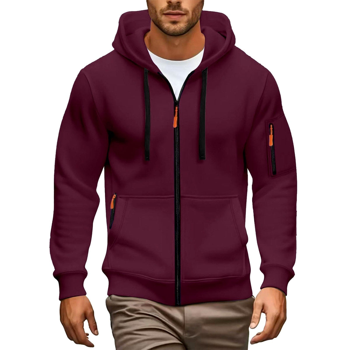 Adrian  - Men’s Full-Zip Drawstring Hoodie