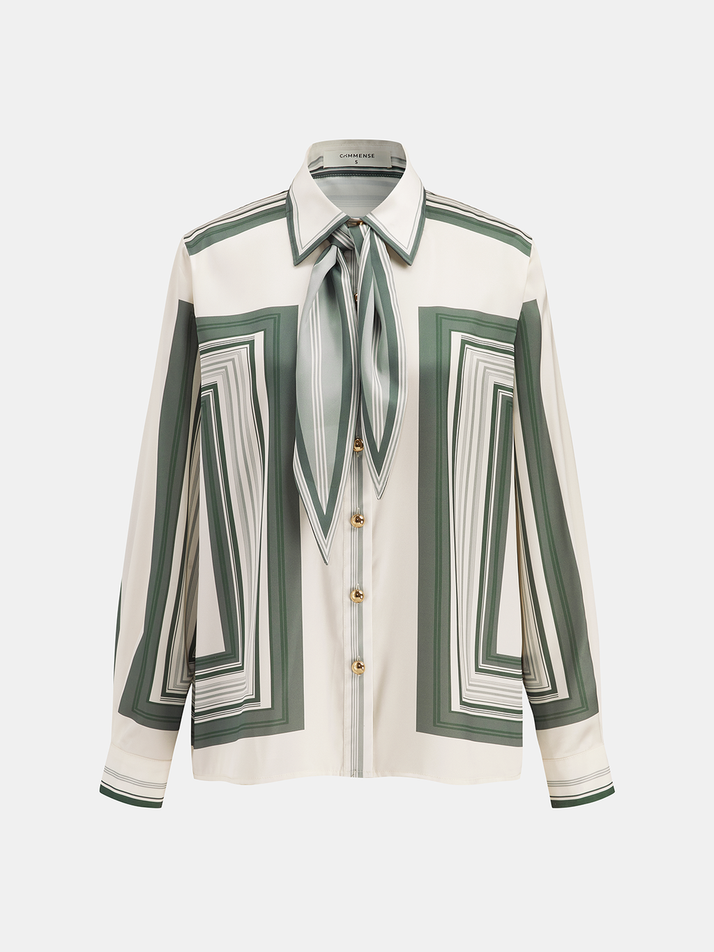 Women’s Geometric Print Satin Shirt and Wide-Leg Trousers Two-Piece Set – Elegant Relaxed Summer Outfit for Casual and Holiday Wear