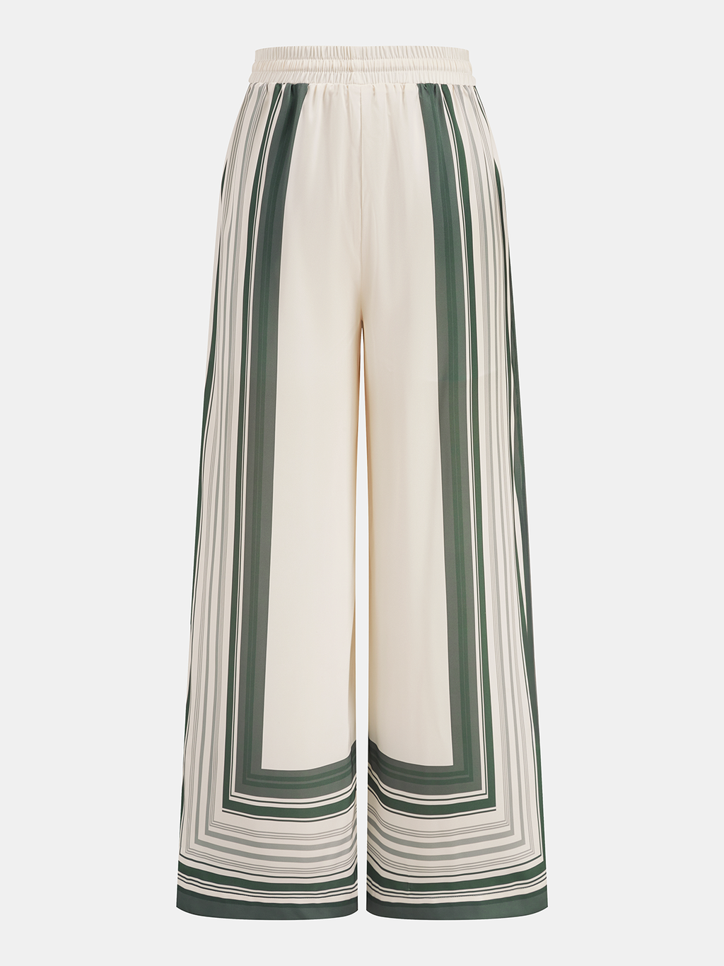 Women’s Geometric Print Satin Shirt and Wide-Leg Trousers Two-Piece Set – Elegant Relaxed Summer Outfit for Casual and Holiday Wear