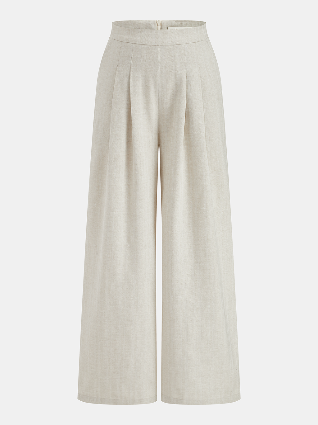 Women’s Sleeveless Tailored Button Front Top and Pleated Wide-Leg Trousers Set – Lightweight Cotton Linen Blend Summer Outfit