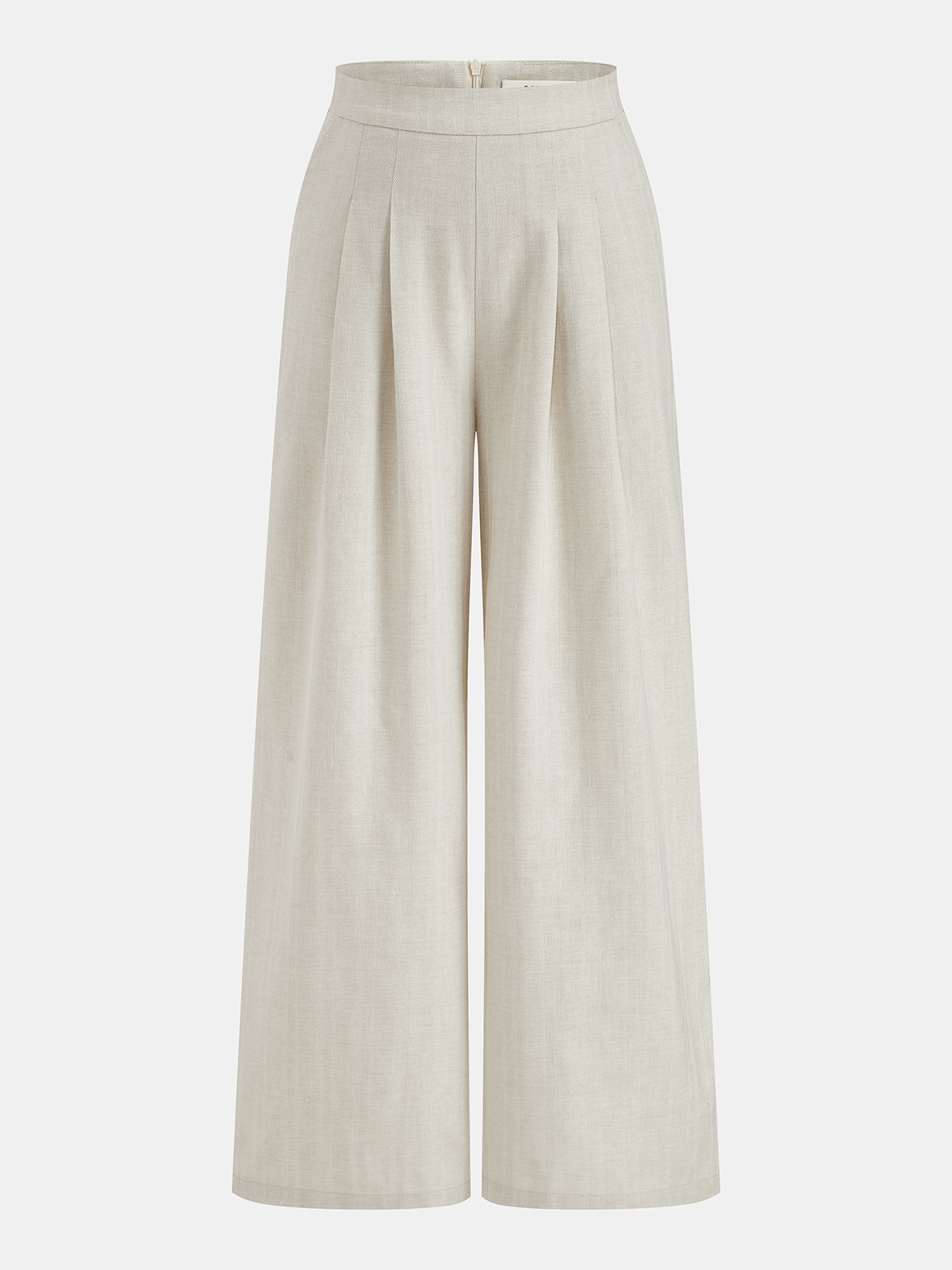 Women’s Sleeveless Tailored Button Front Top and Pleated Wide-Leg Trousers Set – Lightweight Cotton Linen Blend Summer Outfit