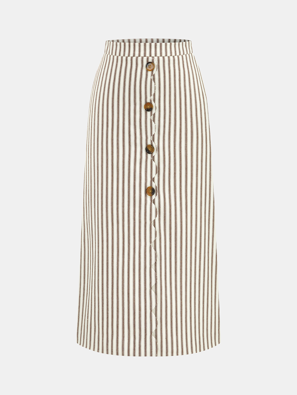 Women’s Sleeveless Cotton Button Front Vest and A-Line Midi Skirt Set – Elegant Cropped Two-Piece Summer Outfit for Smart Casual Wear