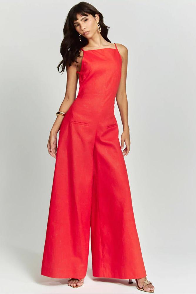 Modern Brown Halter Jumpsuit Radiant
