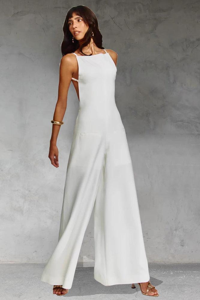 Modern Brown Halter Jumpsuit Radiant