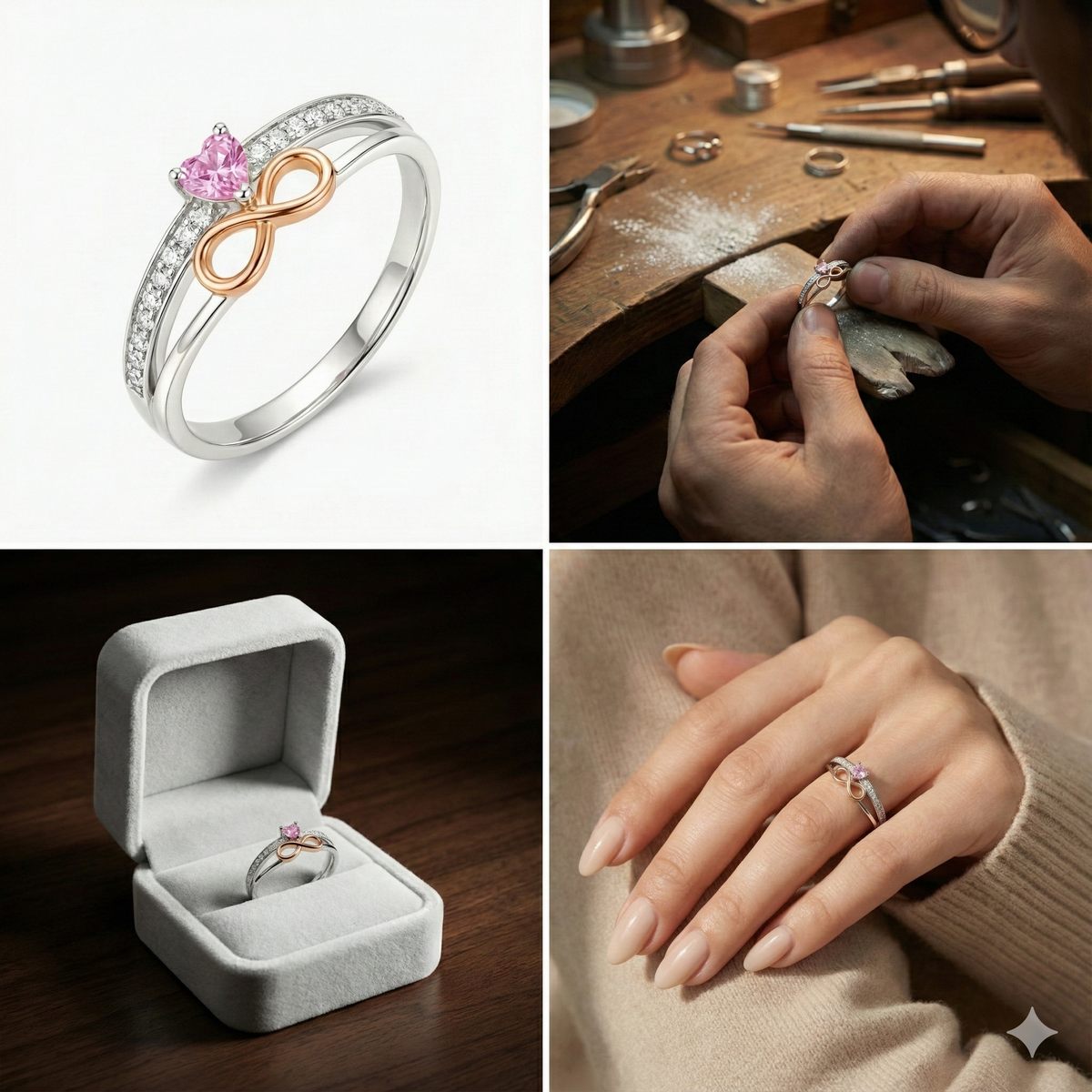 Eternal Infinity Ring - Mother & Daughter