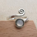 Vintage Spiral Moonstone Ring