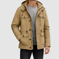 Calvin - Men's Button-Front Utility Jacket with Fleece Lining