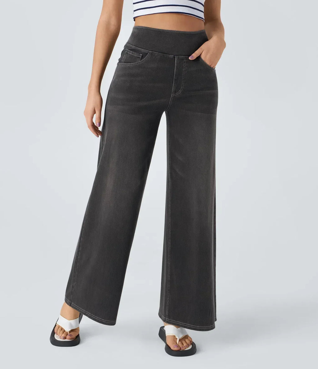 Women’s Wide Leg Pull-On Jeans