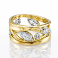 Vintage Layered Zirconia Ring